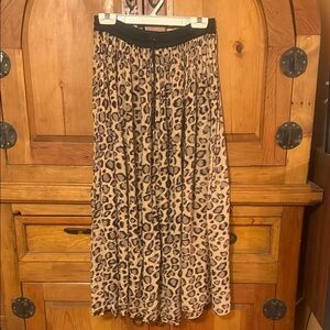 Vini Leopard Print Midi Skirt